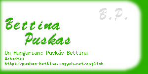 bettina puskas business card